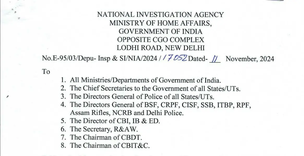 National Investigation Agency Multi-Post Recruitment 2024